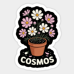 Cosmos Flower Sticker